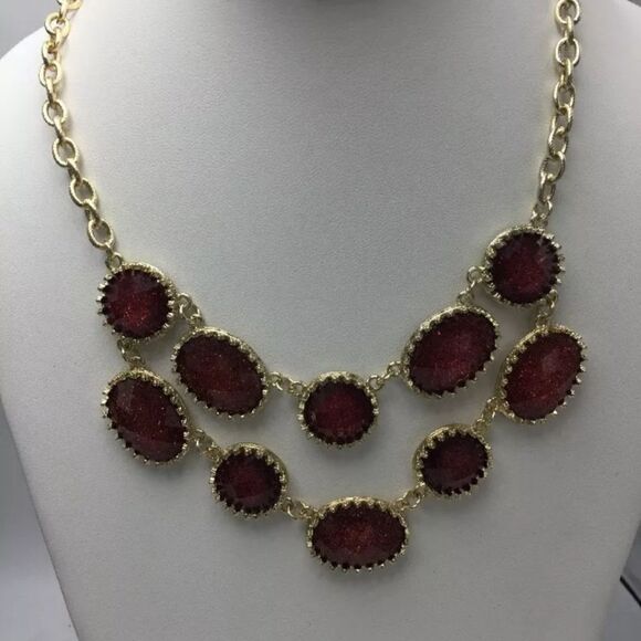 ANN TAYLOR FACTORY SPARKLE GEM LAYER NECKLACE 18"+3" NWT - Picture 9 of 11